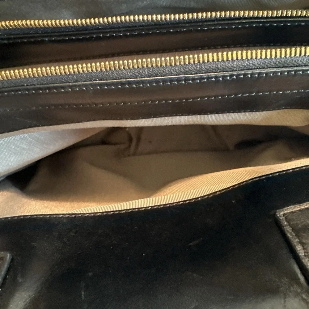 Z‎ Spoke Zac Posen Black Leather Briefcase